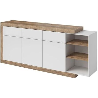 Meublorama - SINATRA 200cm - OakWhite - 200x85x40 - Buffet Meublorama - SINATRA 200cm - OakWhite - 200x85x40 - Buffet