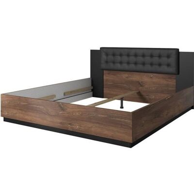 MEUBLORAMA - FOX 180x200 - Dunkle Eiche - Schwarz - Bett MEUBLORAMA - FOX 180x200 - Dunkle Eiche - Schwarz - Bett