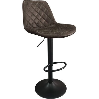 MEUBLORAMA - HOLLA - Cognac - Schwarzes Metall - Barhocker MEUBLORAMA - HOLLA - Cognac - Schwarzes Metall - Barhocker