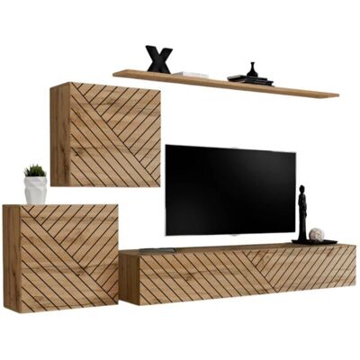 Meublorama - SWITCH V - Rovere Wotan - Intagliata - Unità TV Meublorama - SWITCH V - Rovere Wotan - Intagliata - Unità TV
