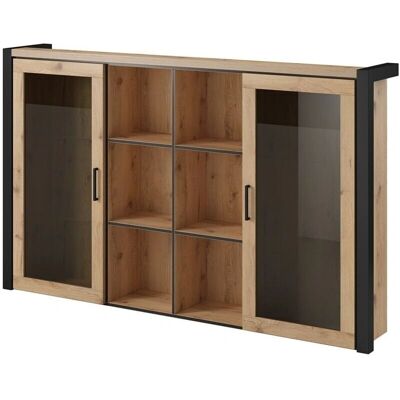 Meublorama BOWIE LED Vitrine - 2 Türen, 6 Fächer Meublorama BOWIE LED Vitrine - 2 Türen, 6 Fächer