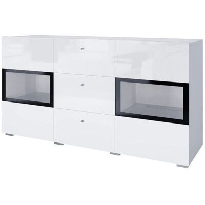 Meublorama - RAMOS Buffet - Blanco - Negro - Buffet Meublorama - RAMOS Buffet - Blanco - Negro - Buffet