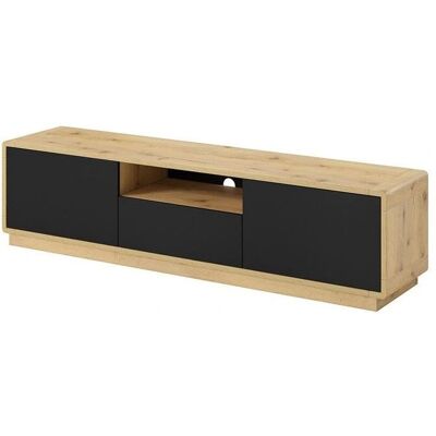 Meublorama - Mueble TV 180cm Villa - Roble Negro Mate Meublorama - Mueble TV 180cm Villa - Roble Negro Mate
