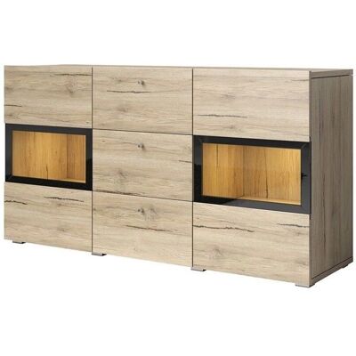 MEUBLORAMA - RAMOS - Roble - Negro - Sideboard MEUBLORAMA - RAMOS - Roble - Negro - Sideboard