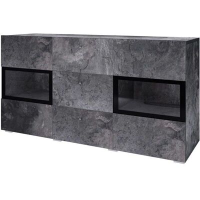 Meublorama - RAMOS - Gris ardoise - Noir - Buffet - Publicité Meublorama - RAMOS - Gris ardoise - Noir - Buffet - Publicité