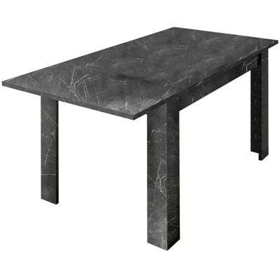 Meublorama - Mesa Extensible - Efecto Mármol Negro, Diseño Moderno Meublorama - Mesa Extensible - Efecto Mármol Negro, Diseño Moderno