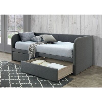 Meublorama - ZITO - Gris - 90x200 cm - Sofá cama Meublorama - ZITO - Gris - 90x200 cm - Sofá cama