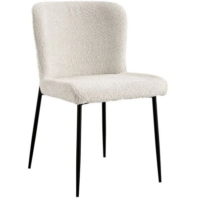 MEUBLORAMA - LISE - Bouclé - Ecru - Silla MEUBLORAMA - LISE - Bouclé - Ecru - Silla