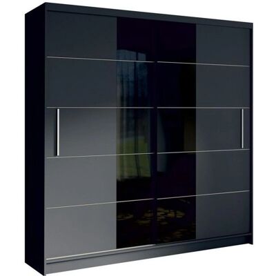 Meublorama - NARAGO - Gris grafito - Negro - Wardrobe Meublorama - NARAGO - Gris grafito - Negro - Wardrobe