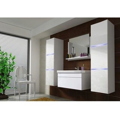 Meublorama Raven - 60 cm blanco mate - conjunto de muebles de baño Meublorama Raven - 60 cm blanco mate - conjunto de muebles de baño