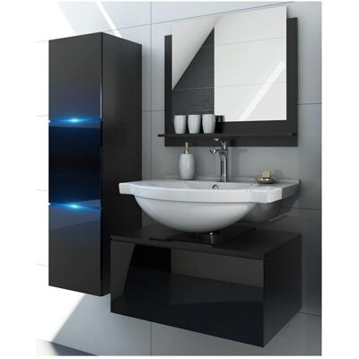 Set Bagno Gufi Neri - Mobili Moderni & Luci LED Set Bagno Gufi Neri - Mobili Moderni & Luci LED