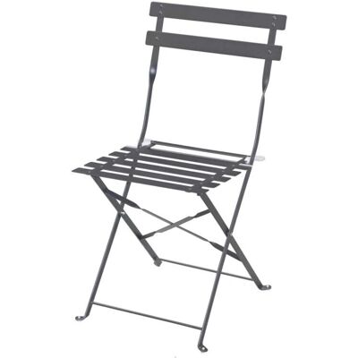 MEUBLORAMA - Foldable Chair - Metal - Anthracite - Garden Chair MEUBLORAMA - Foldable Chair - Metal - Anthracite - Garden Chair