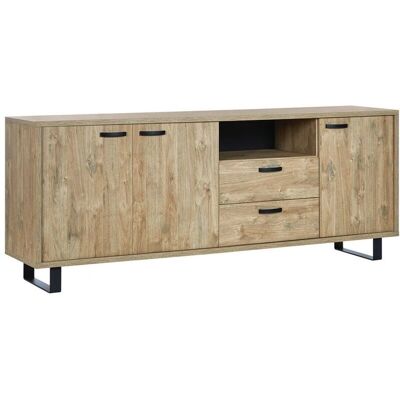 Meublorama - Newton - Roble dorado - 221x87x50 cm - Buffet Meublorama - Newton - Roble dorado - 221x87x50 cm - Buffet