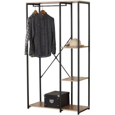 MEUBLORAMA Holborn - Roble y negro - Wardrobe MEUBLORAMA Holborn - Roble y negro - Wardrobe