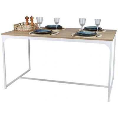 MEUBLORAMA - Mesa da pranzo stile industriale collezione paese - Quercia chiara - 150x80x75 cm - Dining Table MEUBLORAMA - Mesa da pranzo stile industriale collezione paese - Quercia chiara - 150x80x75 cm - Dining Table