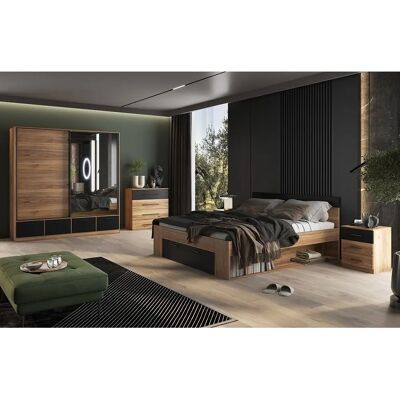 MEUBLORAMA - EOS - Cama 160x200 - Juego dormitorio MEUBLORAMA - EOS - Cama 160x200 - Juego dormitorio
