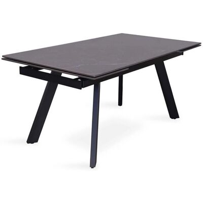 MEUBLORAMA - LAROS - Tapa de piedra negra - Extensible - Dining table MEUBLORAMA - LAROS - Tapa de piedra negra - Extensible - Dining table