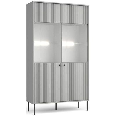 Vitrina ISIS Gris 2 Puertas - Elegante y Moderna Almacenamiento Vitrina ISIS Gris 2 Puertas - Elegante y Moderna Almacenamiento