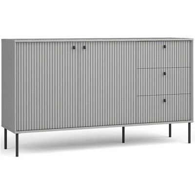 Meublorama - ISIS - Gris - 2 puertas 3 cajones - Buffet Meublorama - ISIS - Gris - 2 puertas 3 cajones - Buffet