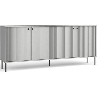 Meublorama - ISIS 4 Portes - Gris - Buffet Meublorama - ISIS 4 Portes - Gris - Buffet
