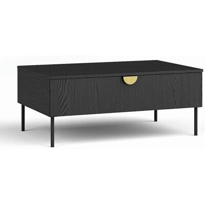 MEUBLORAMA - MONDO - zwart - goud - Koffietafel MEUBLORAMA - MONDO - zwart - goud - Koffietafel