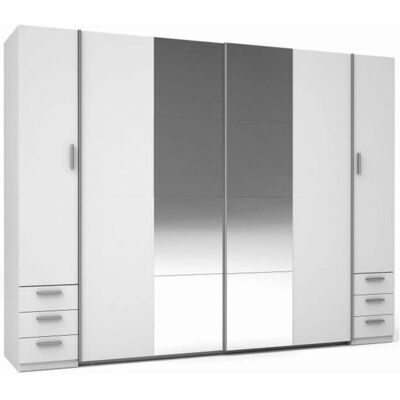 Meublorama - Armoire 4 Portes STAR Blanc - Blanco - 4 Puertas - Wardrobe Meublorama - Armoire 4 Portes STAR Blanc - Blanco - 4 Puertas - Wardrobe
