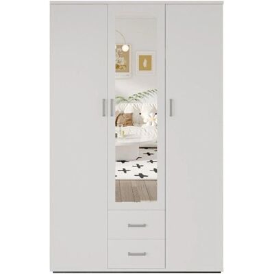 Meublorama TOM - Blanco - 3 puertas - 120x185x52 cm - Armario Meublorama TOM - Blanco - 3 puertas - 120x185x52 cm - Armario