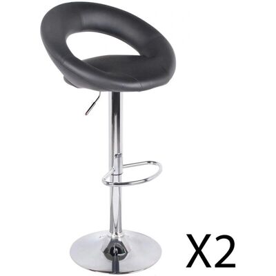 MEUBLORAMA - ELEVIA - Negro - 77-97 cm - Taburetes de bar MEUBLORAMA - ELEVIA - Negro - 77-97 cm - Taburetes de bar