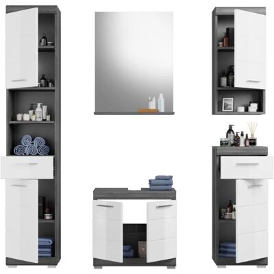 MEUBLORAMA - SCOTT - Gris oscuro y blanco MEUBLORAMA - SCOTT - Gris oscuro y blanco