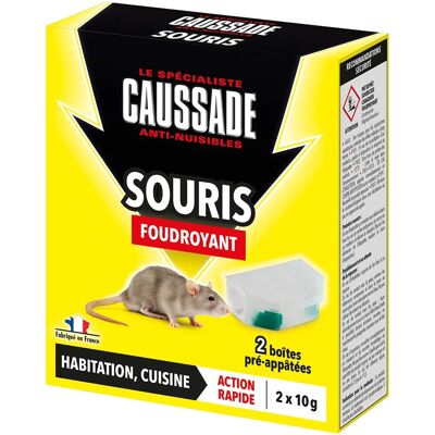 Catrix Caussade 2 Boîtes Pré-appât Lightning - Rodenticide - 20 G - Publicité Catrix Caussade 2 Boîtes Pré-appât Lightning - Rodenticide - 20 G - Publicité