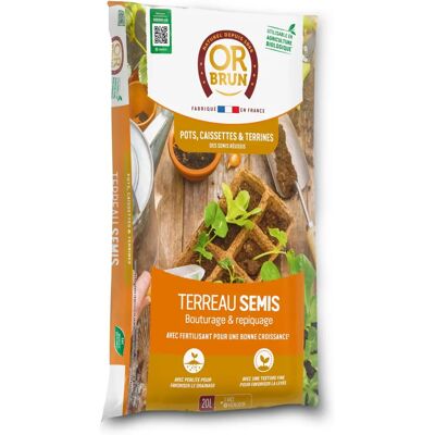 Brun OBRTSEM20N 20 L - Terreau de rempotage - Publicité Brun OBRTSEM20N 20 L - Terreau de rempotage - Publicité