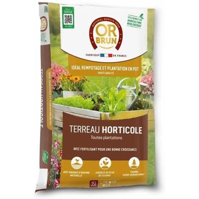 Terreau Brun OBRTHOR35N 35 L - Plantes d'intérieur et extérieur - Publicité Terreau Brun OBRTHOR35N 35 L - Plantes d'intérieur et extérieur - Publicité