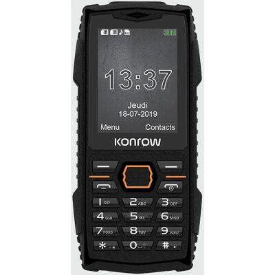 Konrow Stone Plus - Robustes Handy - IP68 - 2,4" - Dual SIM - Schwarz Konrow Stone Plus - Robustes Handy - IP68 - 2,4" - Dual SIM - Schwarz