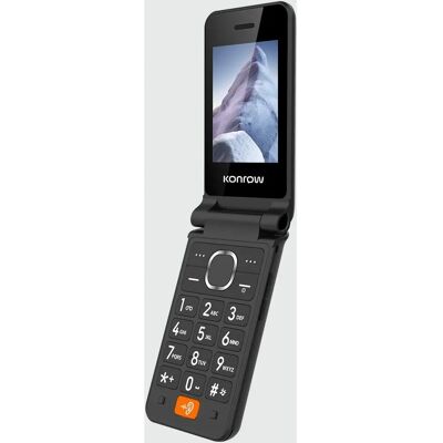 Konrow Senior Flip - 4G, Écran 2,8 pouces, Station de charge - Téléphone - Publicité Konrow Senior Flip - 4G, Écran 2,8 pouces, Station de charge - Téléphone - Publicité