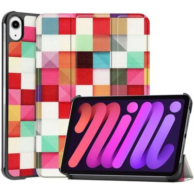 Htdmobiles Étui en Cuir Synthétique avec Coque Intérieure Rigide pour Apple iPad Mini 6 - Triangles Colorés - Publicité Htdmobiles Étui en Cuir Synthétique avec Coque Intérieure Rigide pour Apple iPad Mini 6 - Triangles Colorés - Publicité