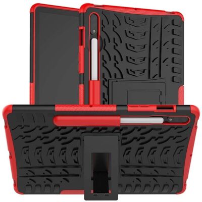 Coque Rouge Htdmobiles Samsung Galaxy Tab S7 S8 - Antichoc 11" - Publicité Coque Rouge Htdmobiles Samsung Galaxy Tab S7 S8 - Antichoc 11" - Publicité