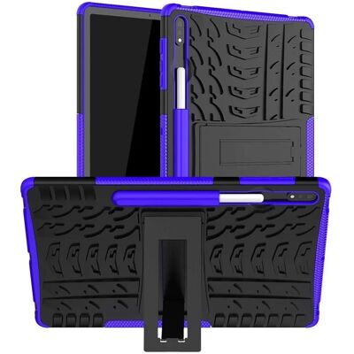 Coque robuste antichoc pour Samsung Galaxy Tab S7 S8 Plus - Violet - Publicité Coque robuste antichoc pour Samsung Galaxy Tab S7 S8 Plus - Violet - Publicité