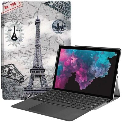 Étui Tablette Tour Eiffel Résistant aux Chocs - Microsoft Surface Pro 4-7 - Publicité Étui Tablette Tour Eiffel Résistant aux Chocs - Microsoft Surface Pro 4-7 - Publicité