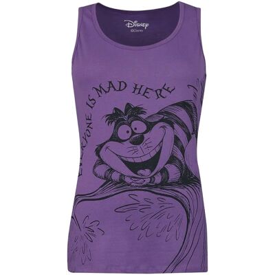 Disney Alice Cheshire Cat Top - Vaaleanlila - Hihaton - Normaali Istuvuus Disney Alice Cheshire Cat Top - Vaaleanlila - Hihaton - Normaali Istuvuus
