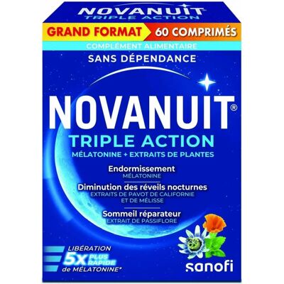 Sanofi Novanuit Triple Action - Schlaf & Stress - Nahrungsergänzung Sanofi Novanuit Triple Action - Schlaf & Stress - Nahrungsergänzung