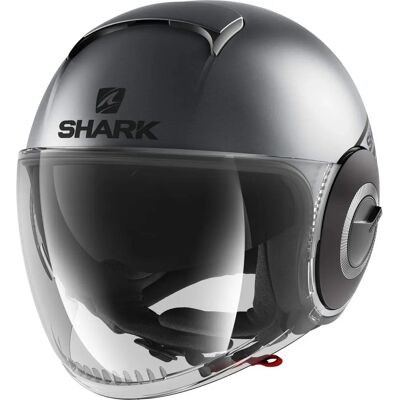 Shark Nano Street-Neon - Jet helmet - anthracite black/black - Motorcycle Helmet Shark Nano Street-Neon - Jet helmet - anthracite black/black - Motorcycle Helmet
