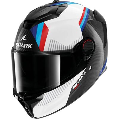 Casco Shark Spartan GT PRO Carbon - Bianco / Blu / Rosso - Casco Moto Casco Shark Spartan GT PRO Carbon - Bianco / Blu / Rosso - Casco Moto