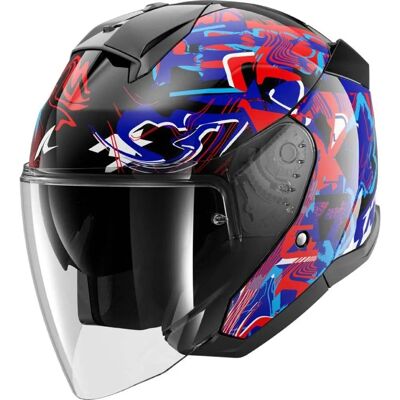 SHARK Skwal Jet - Pranz nero/blu/rosso SHARK Skwal Jet - Pranz nero/blu/rosso