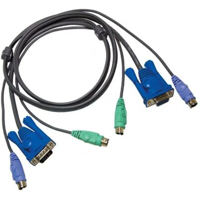 ATEN - 2L-5002P/C - VGA M vers VGA F PS/2 M - Cable - Publicité ATEN - 2L-5002P/C - VGA M vers VGA F PS/2 M - Cable - Publicité