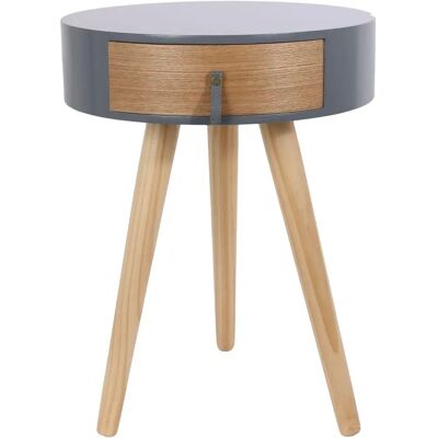 Table de Nuit Gris Home Deco Factory avec Tiroir - N/A - Publicité Table de Nuit Gris Home Deco Factory avec Tiroir - N/A - Publicité