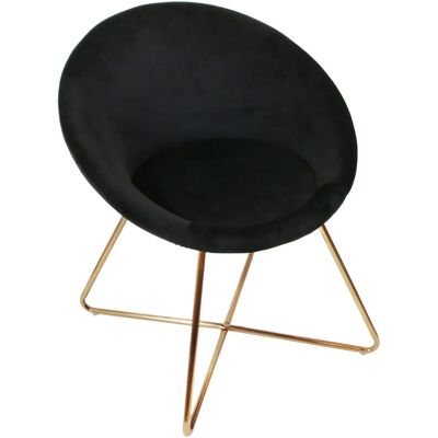Home Deco Factory Karl Fauteuil Contemporain Noir - Tissu Polyester - Publicité Home Deco Factory Karl Fauteuil Contemporain Noir - Tissu Polyester - Publicité