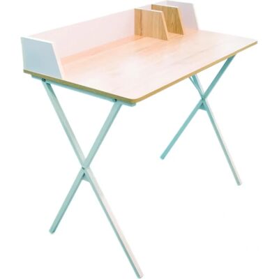 Home Deco Factory Bureau Métal Blanc 90x50x84cm - Publicité Home Deco Factory Bureau Métal Blanc 90x50x84cm - Publicité