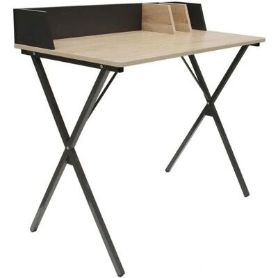 Home Deco Factory Schwarzes Naturholz Bürotisch - Büro Schreibtisch Home Deco Factory Schwarzes Naturholz Bürotisch - Büro Schreibtisch