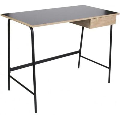 Home Deco Factory Bureau Industriel en Bois Stanford Noir - Bureau - Publicité Home Deco Factory Bureau Industriel en Bois Stanford Noir - Bureau - Publicité