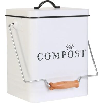 Cook Concept Compact Stainless Steel Compost Bin - 5L Cook Concept Compact Stainless Steel Compost Bin - 5L
